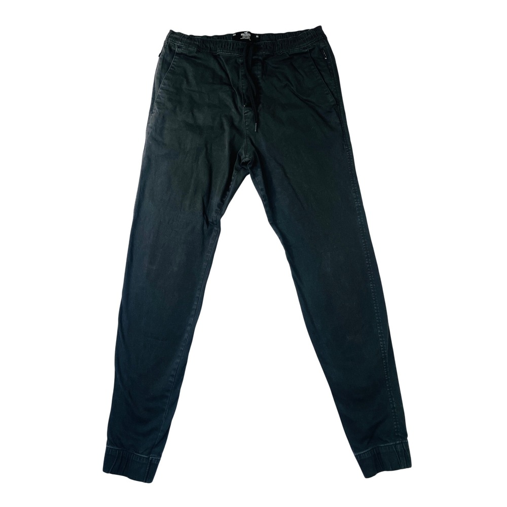 Hollister Mens Skinny Jogger Pants Black Advanced Stretch Drawstring Size MT